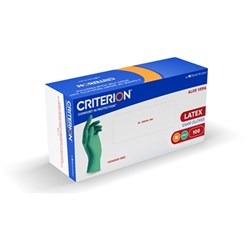 HS Criterion Aloe Gloves Latex Powder Free Green Medium x 100