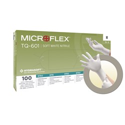 Ansell MicroFlex SoftWhite Nitrile Medium 100 Box