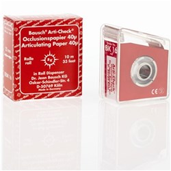 BAUSCH Articulating Paper BK16 Red 22mm wide 10m Roll 40u