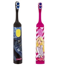 Colgate Kids Power Toothbrush Batman & Barbie pkt 6