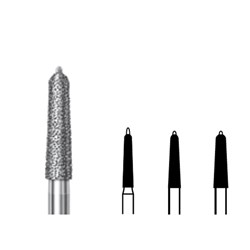 Diamond Bur FG #8856P-018 Taper Chmfr &GuidePin Fine pk5