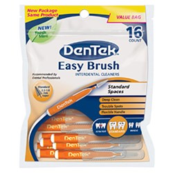 DenTek Easy Brush Standard Orange Pkt 16 Box of 6