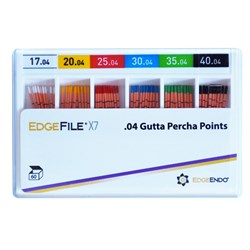 EDGE X7 .04 GUTTA PERCHA Assrt 17 20 25 30 35 40 Pack of 60