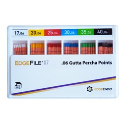 EDGE X7 .06 GUTTA PERCHA Assrt 17 20 25 30 35 40 Pack of 60