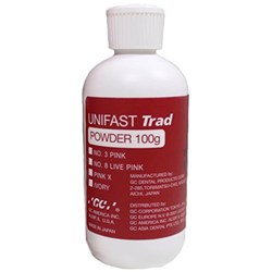 UNIFAST TRAD Ivory Powder 100g Bottle SC Acrylic Resin