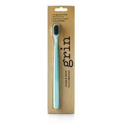 Grin Charcoal Infused Corn Starch Toothbrush Mint Teal ea