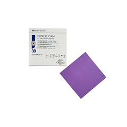 HENRY SCHEIN Rubber Dam Non Latex Med Purple 15x15cm Box30