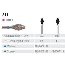 HENRY SCHEIN Maxima Diamond Bur FG 811033M Med-grit pkt 5