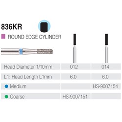 HENRY SCHEIN Maxima Diamond Bur FG 836KR014M Md-grit pkt5