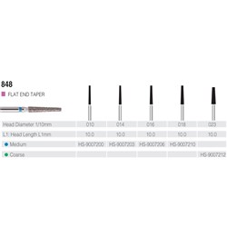 HENRY SCHEIN Maxima Diamond Bur FG 848018M Med-grit pkt 5