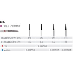 HENRY SCHEIN Maxima Diamond Bur FG 856016M Med-grit pkt 5