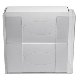 Glove Dispenser Acrylic Double W 28 cm x D 9 cm x H 24 cm