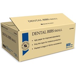 HS Dental Bibs Small 4ply paper 28.5 x 21.5cm CTN of 800