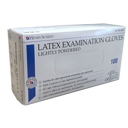 Henry Schein Latex Lightly Powdered Glove Large box 100