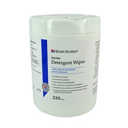 Henry Schein Neutral Detergent Wipes Tub 220