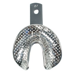 Impression Tray Metal Lower Perforated Edentulous 67 Med