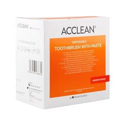 Acclean Disposable Toothbrush with Toothpaste Asst Col 100Bx