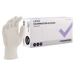 Essentials Latex Exam Gloves Powder Free M Carton 10 x 100