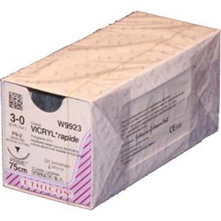 Ethicon Suture Vicryl Rap 1/2 Con Cut 22mm 3/0 45cm box 12