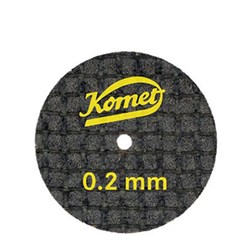 0.2mm Separating Disc#9528-220 Yellow XFine withFibre Pkt10