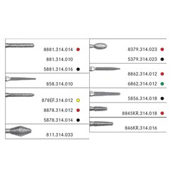 Dr Anthony Maks Crown & Bridge Kit x15 FG Diamond Burs