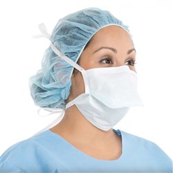 TECNOL Duckbill Surgical Mask Tie on Blue Box of 50