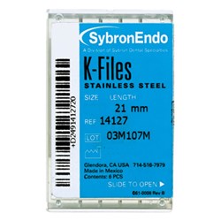 K-File 21mm Assorted Size 15-40 pkt 6