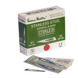 Swann Morton Scalpel Blade#11 Sterile StainlessSteel Box/100