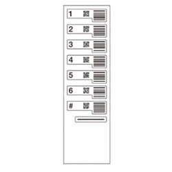 Label Set Barcode 1 - #6 DWX-53DC