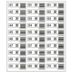 Label Set Barcode 3 - 41-70 DWX-53DC