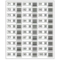 Label Set Barcode 4 - 71-100 DWX-53DC