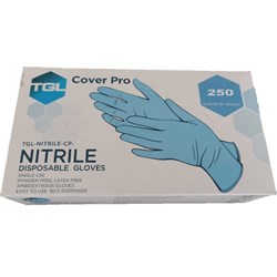 TGL Cover Pro Blue Nitrile Gloves X-Small Box 250