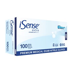 iSense Extra Nitrile Gloves PF Extra Large Box 100