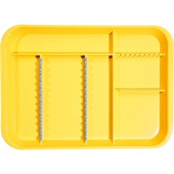 B Lock Tray Divided Neon Yellow