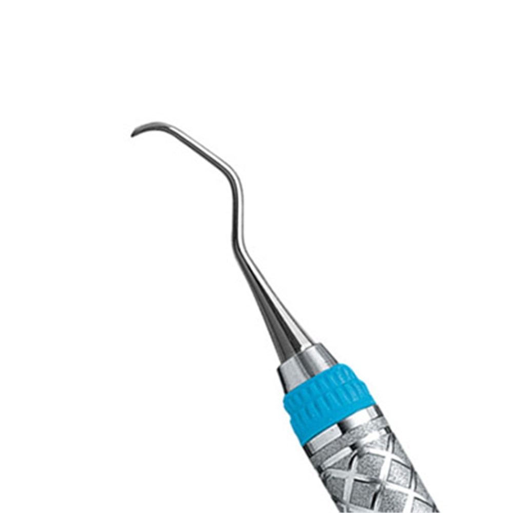 Dental Universal Posterior Columbia Curette 4L4R - Rounded Toe, Two Cutting Edges, Stainless Steel Handle