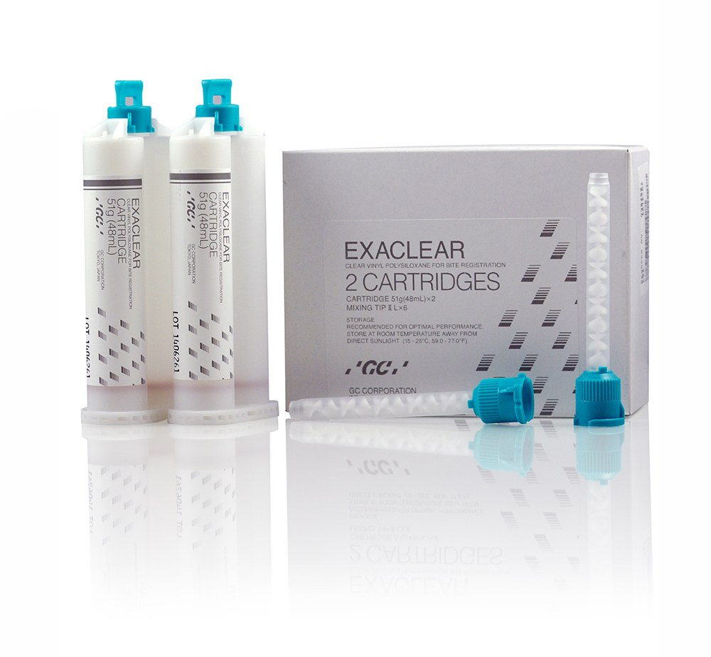 GC012793 EXACLEAR Clear VPS 48ml x 2 Cart & 6 Mix Tips Henry