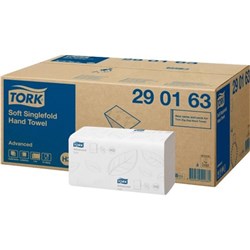 Tork Soft Singlefold Hand Towel H3 2 ply Pkt 250 CTN 15