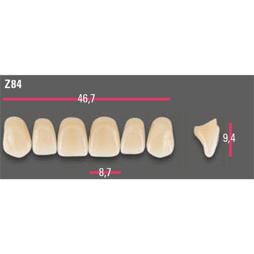 Vitapan Anterior Shade A2 Upper Mould Z84 Set 6