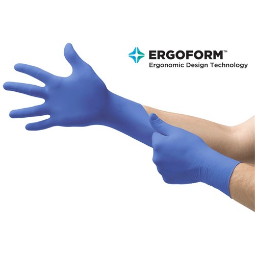 MICROFLEX Ultraform  Blue Nitrile Gloves Medium Box 300
