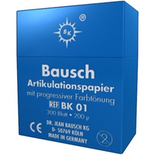 BAUSCH Articulating Paper BK01 Bl 200u 300 Strips with dispr