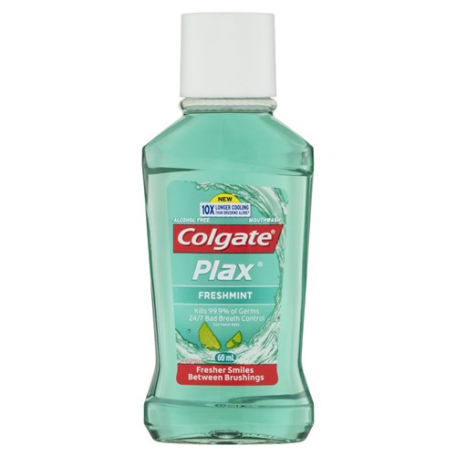 Plax Mouthrinse Freshmint Green 60ml pkt 12