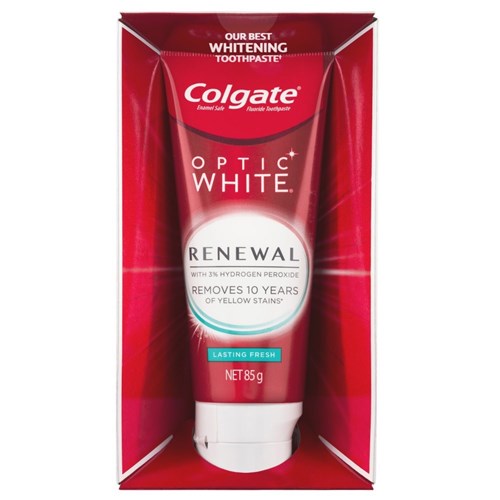 Optic White 3% HP Renewal Last Fresh Toothpaste 85g Pkt 6