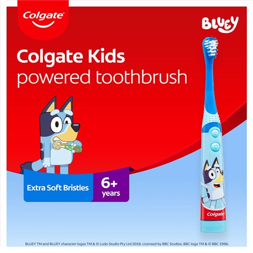 Colgate Smiles Junior Bluey2-5 year Battery Toothbrush Box 6