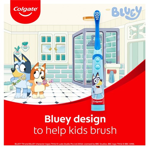 Colgate Smiles Junior Bluey2-5 year Battery Toothbrush Box 6