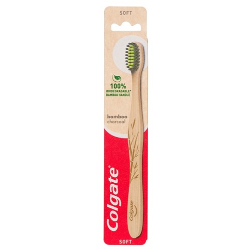 Colgate Bamboo Charcoal Toothbrush Soft pkt 6