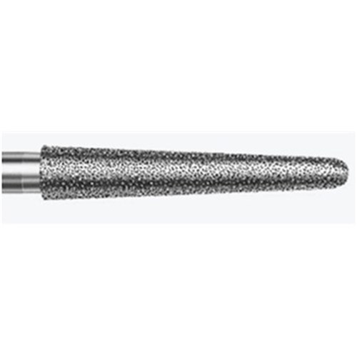 Diamond Bur FG #8856XL-021 XL Tapered Chamfer Round Fine Pk5