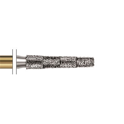 S-Diamond Bur FG #S6847KR-014 Cylinder Round-Edge Coarse pk5