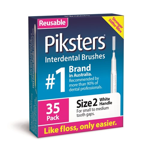 Piksters Interdental Brushes White Size 2 35pk