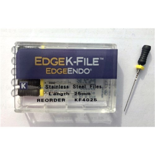 Edge K-File Size 40 21mm Pk 6