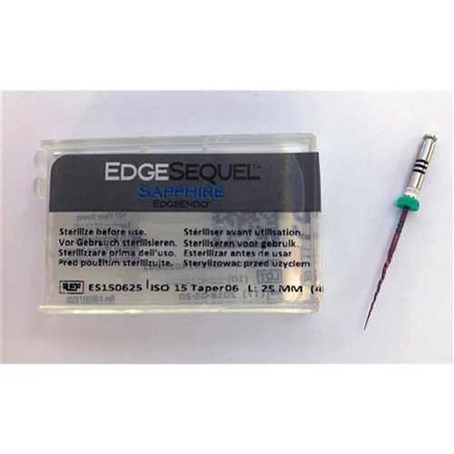 EdgeSequel Sapphire taper .06 size 15 21mm Pkt4